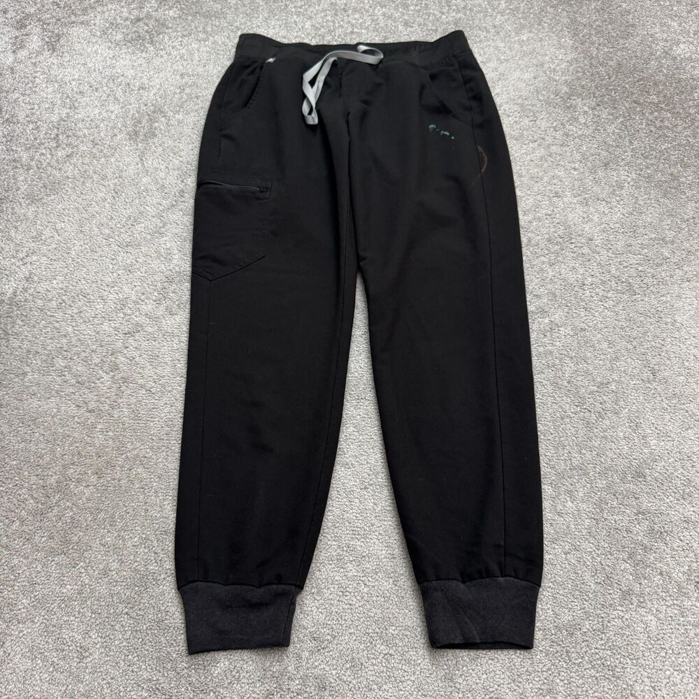 FIGS Zamora Jogger Scrub Pants Womens Medium Black Technical Collection Medical